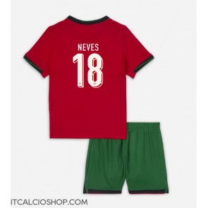 Portogallo Ruben Neves #18 Prima Maglia Bambino Europei 2024 Manica Corta (+ Pantaloni corti)